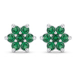 Load image into Gallery viewer, Manya | 7-Stone Flower Shaped Earrings
