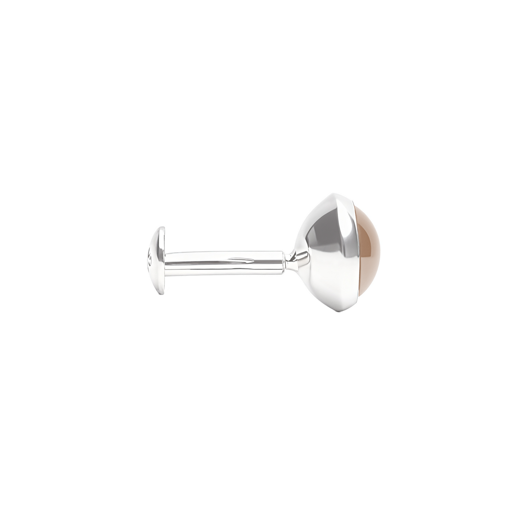 Katori Moti | Round Shaped Silver Nose Pin