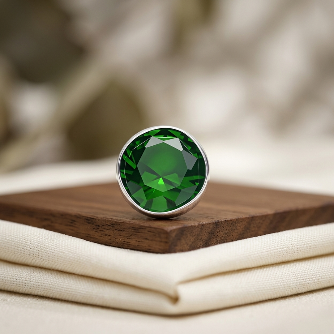 Mina | Katori Stone Silver Nose Pin