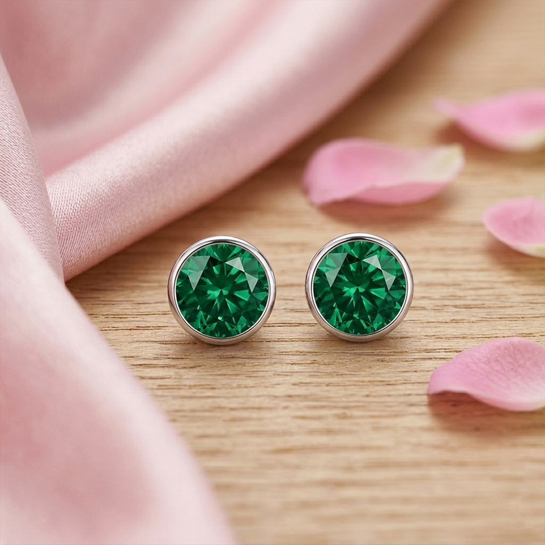 Mina | Katori Stone Silver Earrings