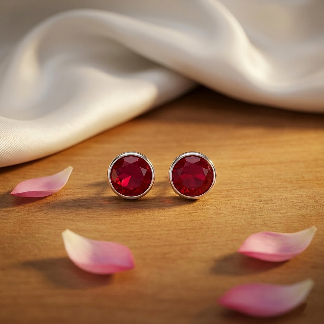 Mina | Katori Stone Silver Earrings