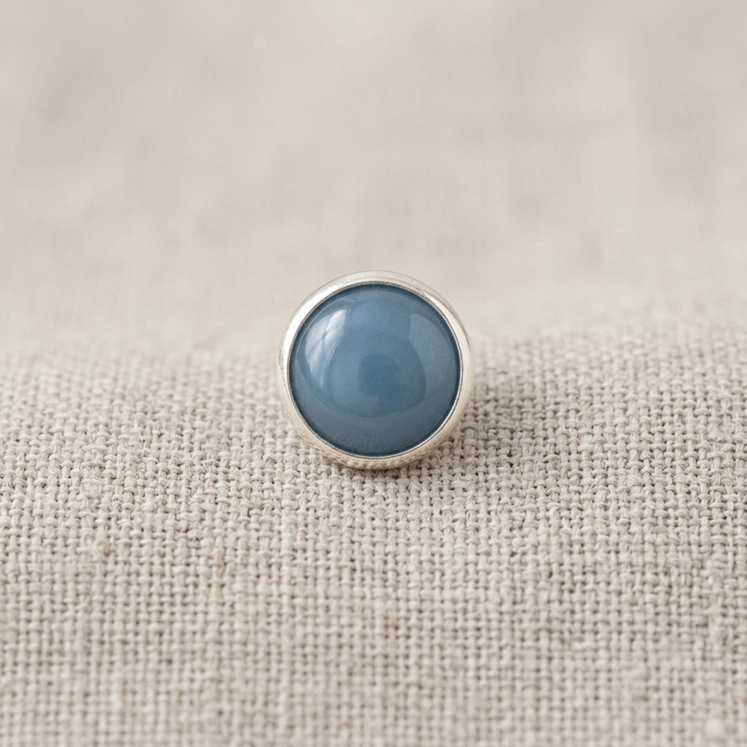 Katori Moti | Round Shaped Silver Nose Pin