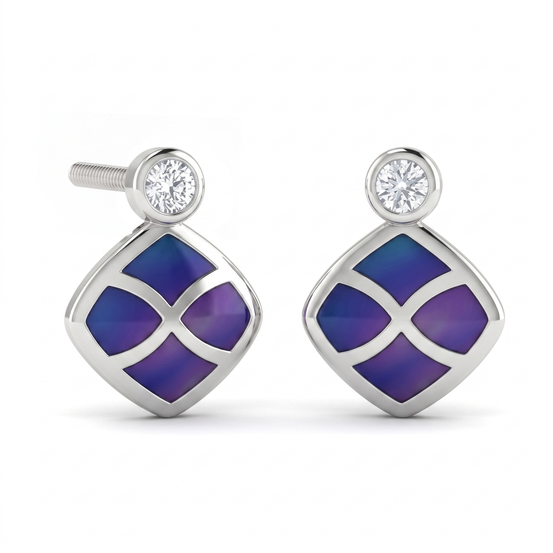 Mika | Geometric Laser Drop Earrings