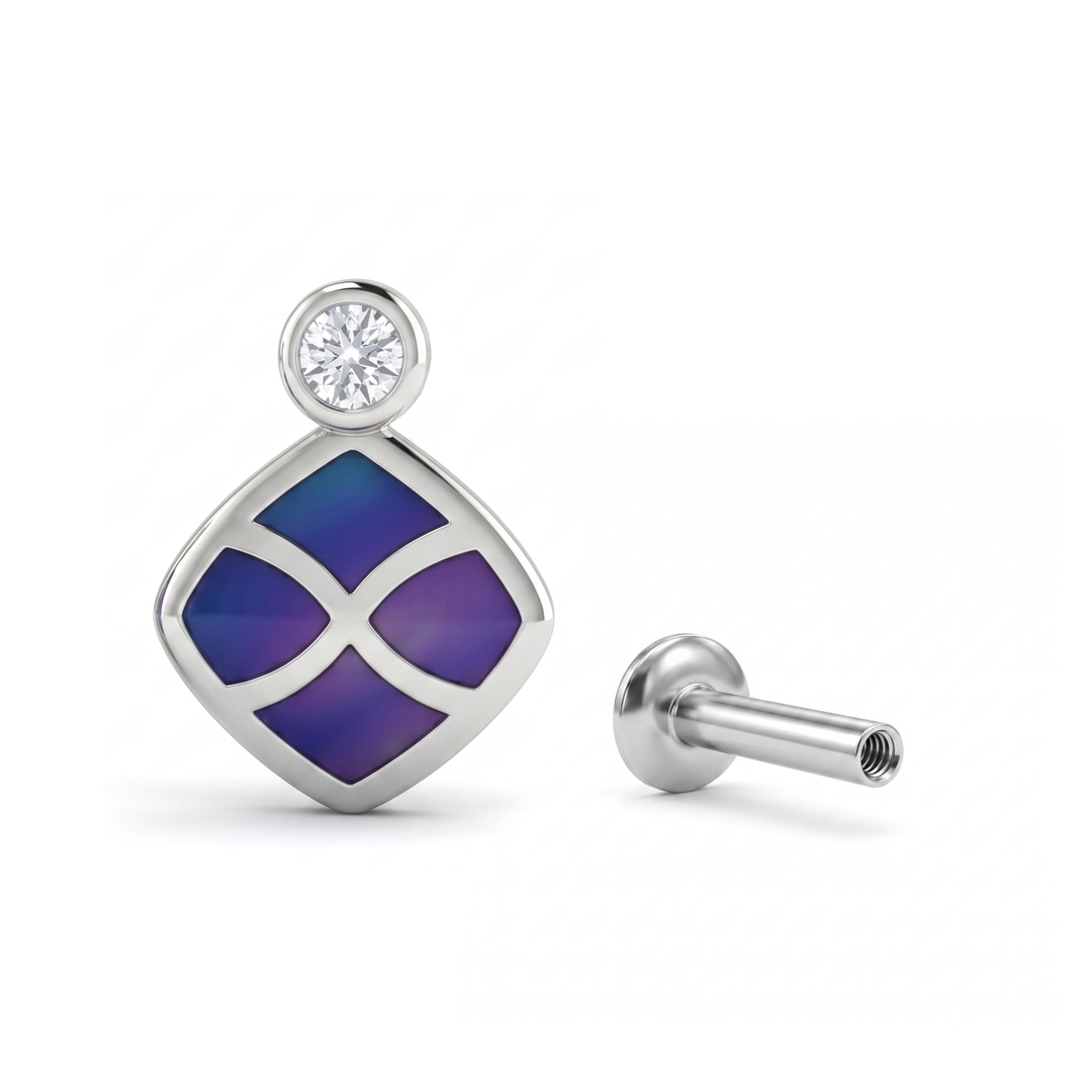 Mika | Geometric Laser Drop Earrings