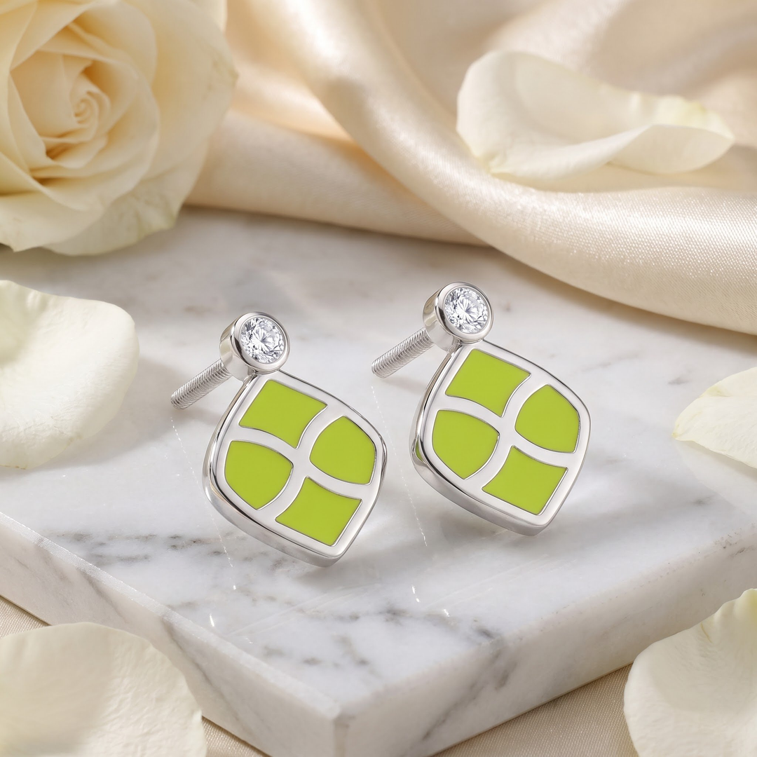 Mika | Geometric Laser Drop Earrings