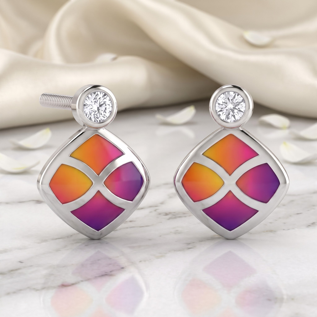 Mika | Geometric Laser Drop Earrings