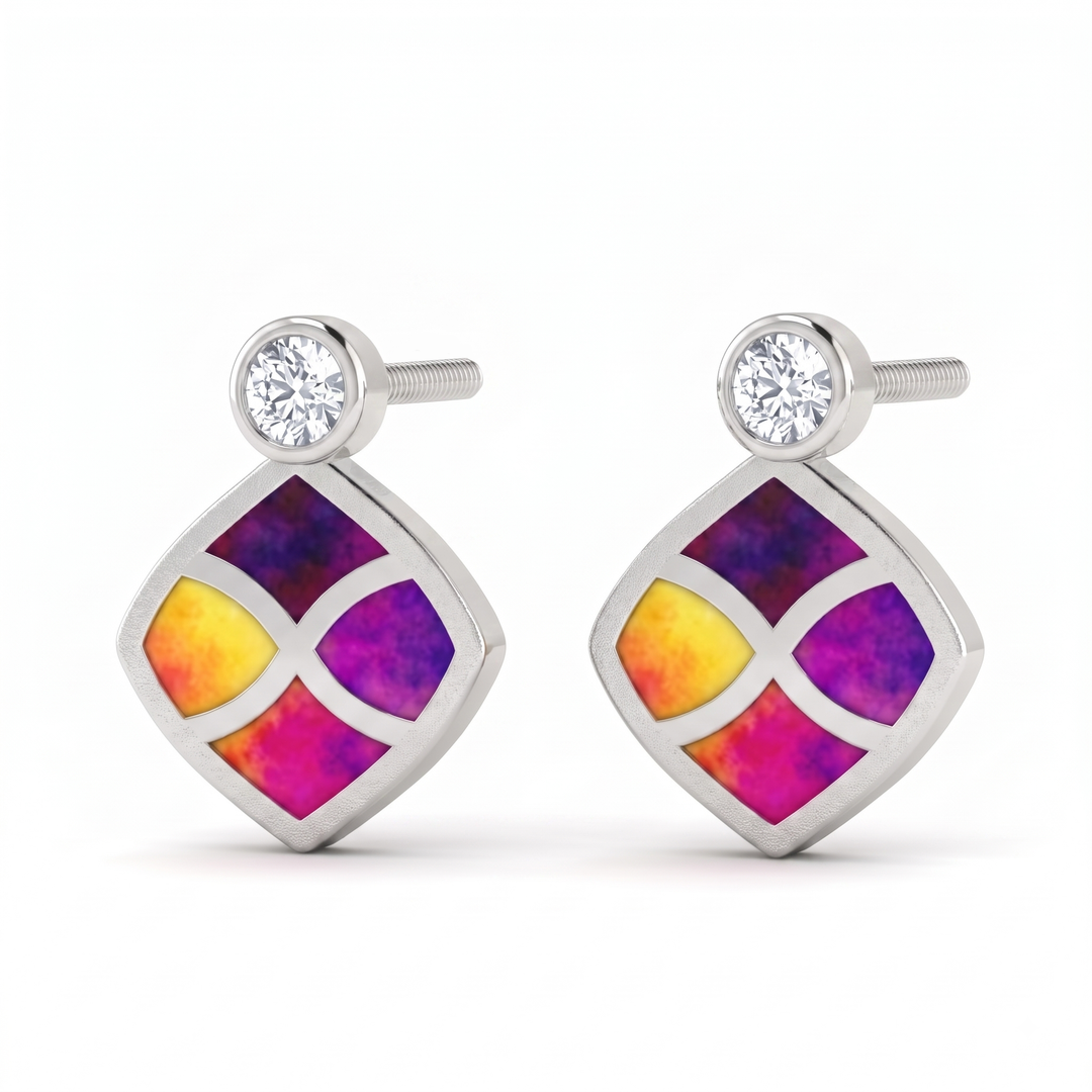 Mika | Geometric Laser Drop Earrings