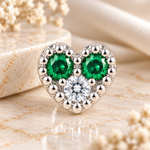 Load image into Gallery viewer, Maia | Beaded Heart Stone Nose Pin
