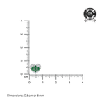Load image into Gallery viewer, Mahika | 16 Stone Silver Nosepin
