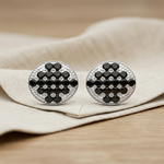Load image into Gallery viewer, Mahima | 18-Stones Silver Earrings
