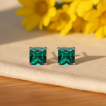 Load image into Gallery viewer, Manini | Square Shaped Silver Earrings
