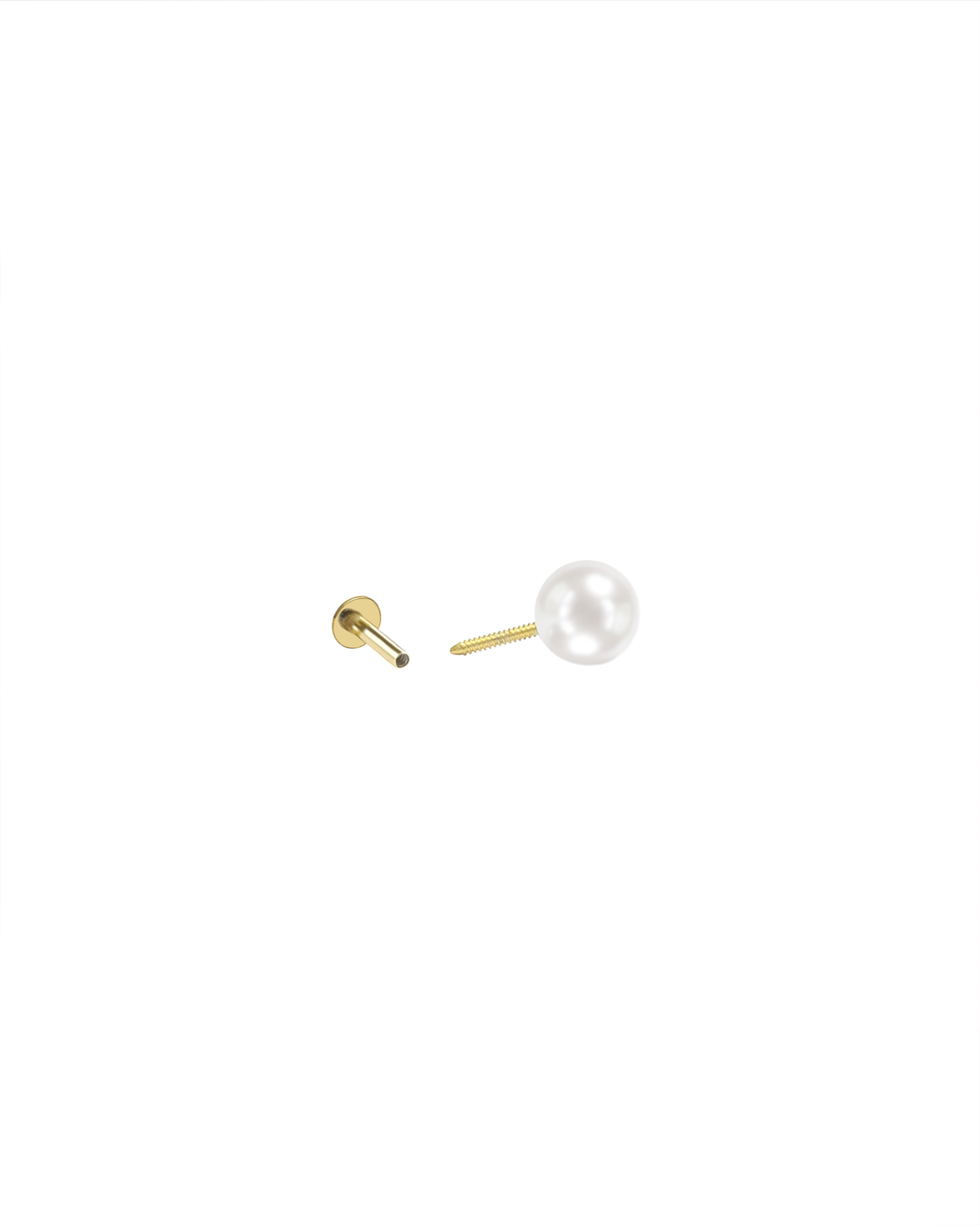 Mukt | Pearl Silver Earrings 6mm | Kids/2nd Stud Screw