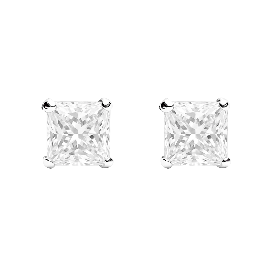 Manini | Square Shaped Silver Earrings