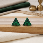 Load image into Gallery viewer, Mithi | Triangle Shaped Silver Earrings
