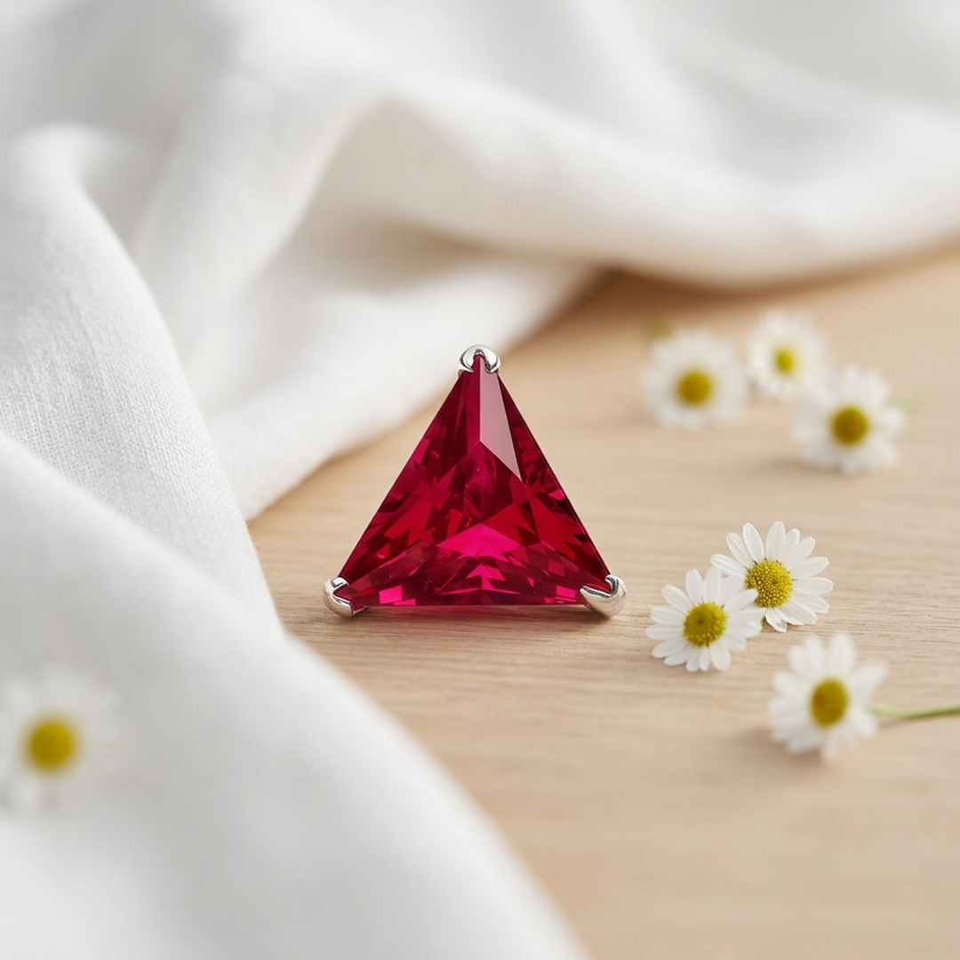 Mithi | Triangle Shaped Silver Nosepin