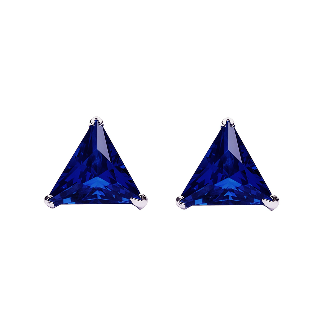 Mithi | Triangle Shaped Silver Earrings