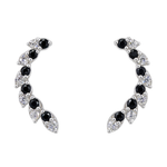 Load image into Gallery viewer, Manika | Curved Vine Stone Earrings

