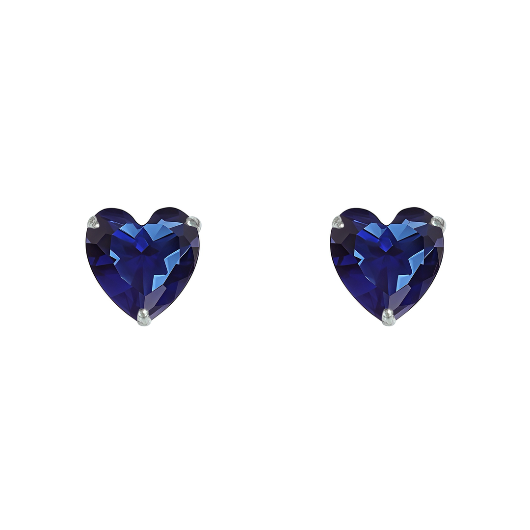 Madira | Heart Shaped Silver Earrings