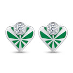 Load image into Gallery viewer, Myra | Geometric Heart Stud Earrings
