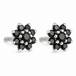 Load image into Gallery viewer, Malini | 9-Stone Flower Shaped Earrings

