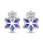 Load image into Gallery viewer, Minal | Geometric Floral Laser Earrings
