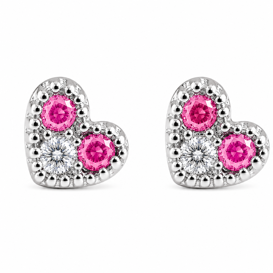 Maia | Heart Stone Earrings