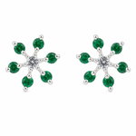 Load image into Gallery viewer, Medha | 7-Stone Starburst Stud Earrings
