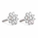 Load image into Gallery viewer, Malini | 9-Stone Flower Shaped Earrings

