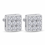 Load image into Gallery viewer, Mitali | 9-Stone Square Stud Earrings
