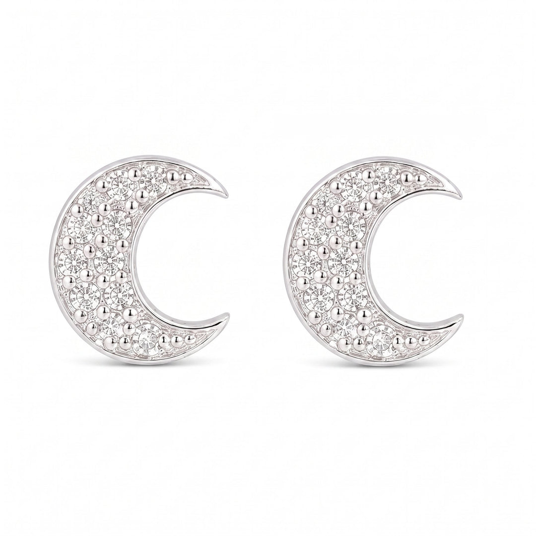 Moon | Crescent Shaped Silver Earring