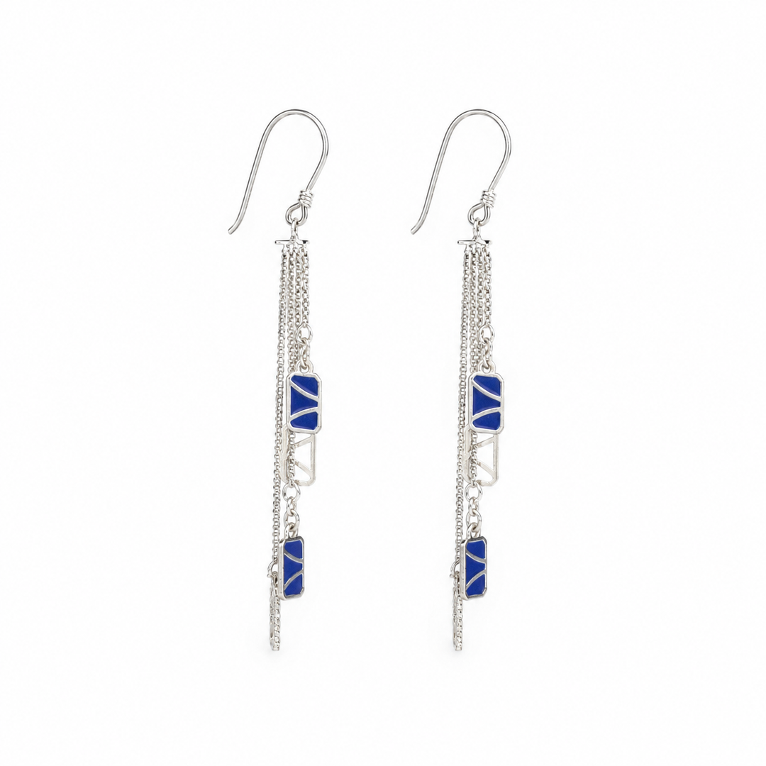MIRELLE | Triple Rectangular Drop Earrings