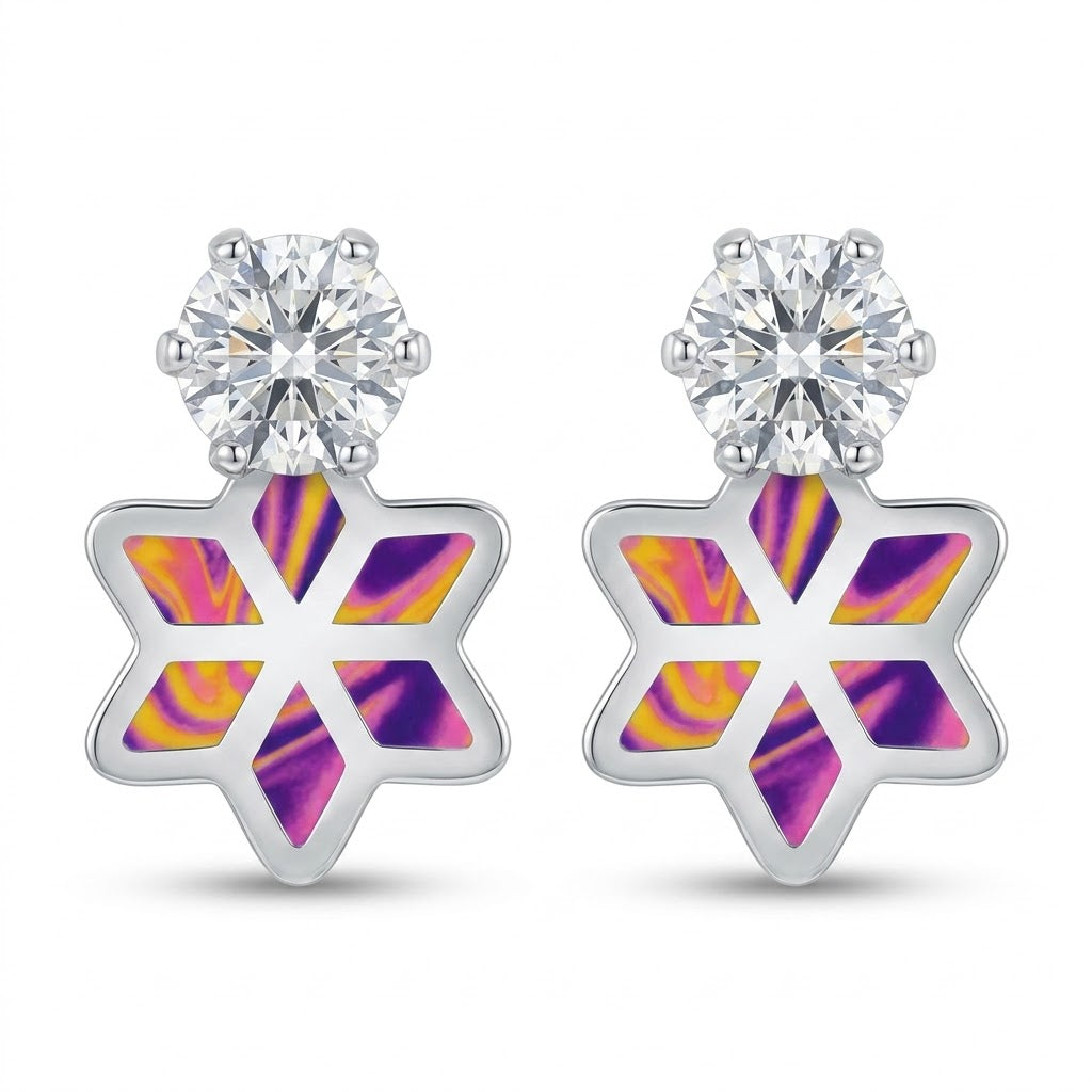 Minal | Geometric Floral Laser Earrings