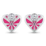 Load image into Gallery viewer, Myra | Geometric Heart Stud Earrings
