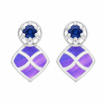 Load image into Gallery viewer, Mohana | Geometric Laser Stone Drop Earrings
