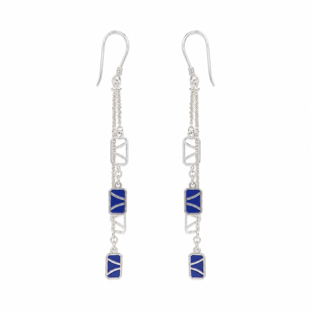 MIRELLE | Triple Rectangular Drop Earrings