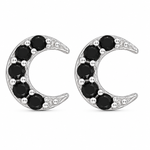 Load image into Gallery viewer, Mayank | Crescent Stone Stud Earrings
