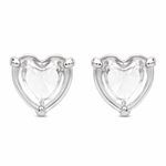 Load image into Gallery viewer, Muskaan| Clear Heart Stone Stud Earrings
