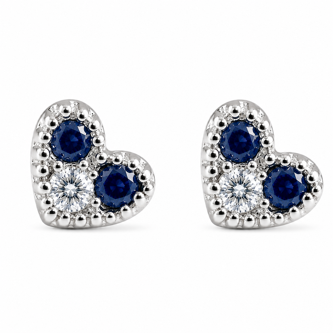 Maia | Heart Stone Earrings