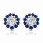 Load image into Gallery viewer, Meena | Two-Tone Floral Halo Earrings
