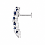 Load image into Gallery viewer, Manika | Curved Vine Stone Earrings

