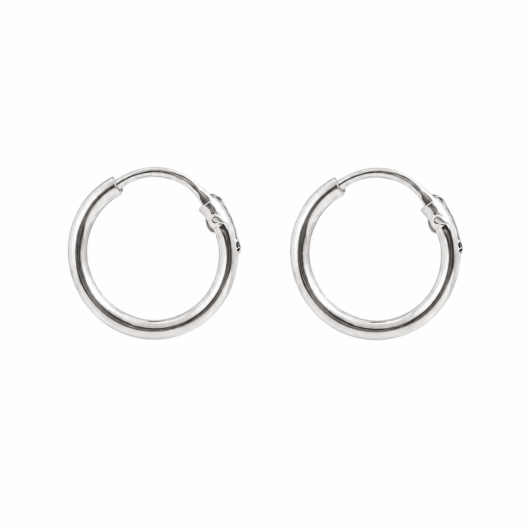 Moksha | Classic Silver Hoop Earrings | 18mm
