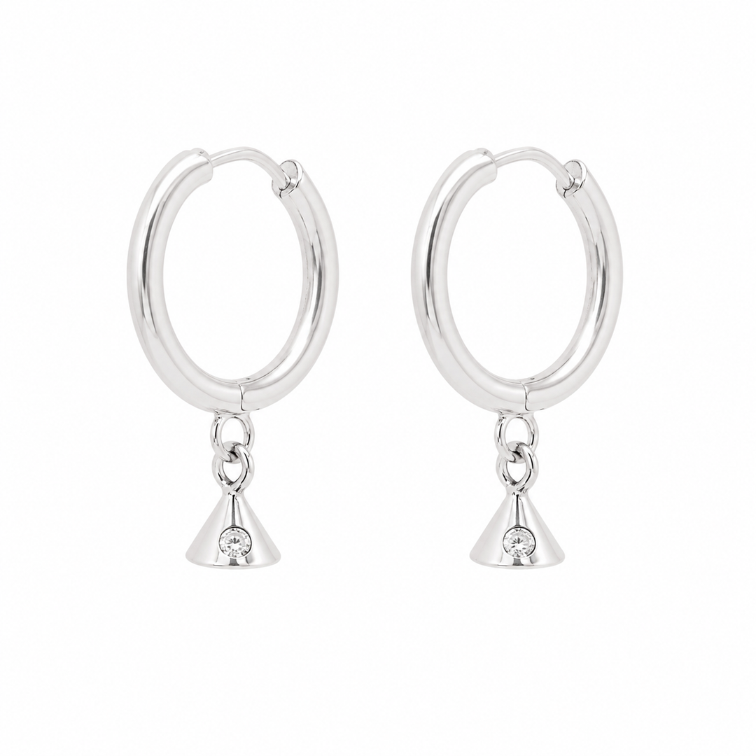 Mita | Minimalist Hoop Drop Earrings