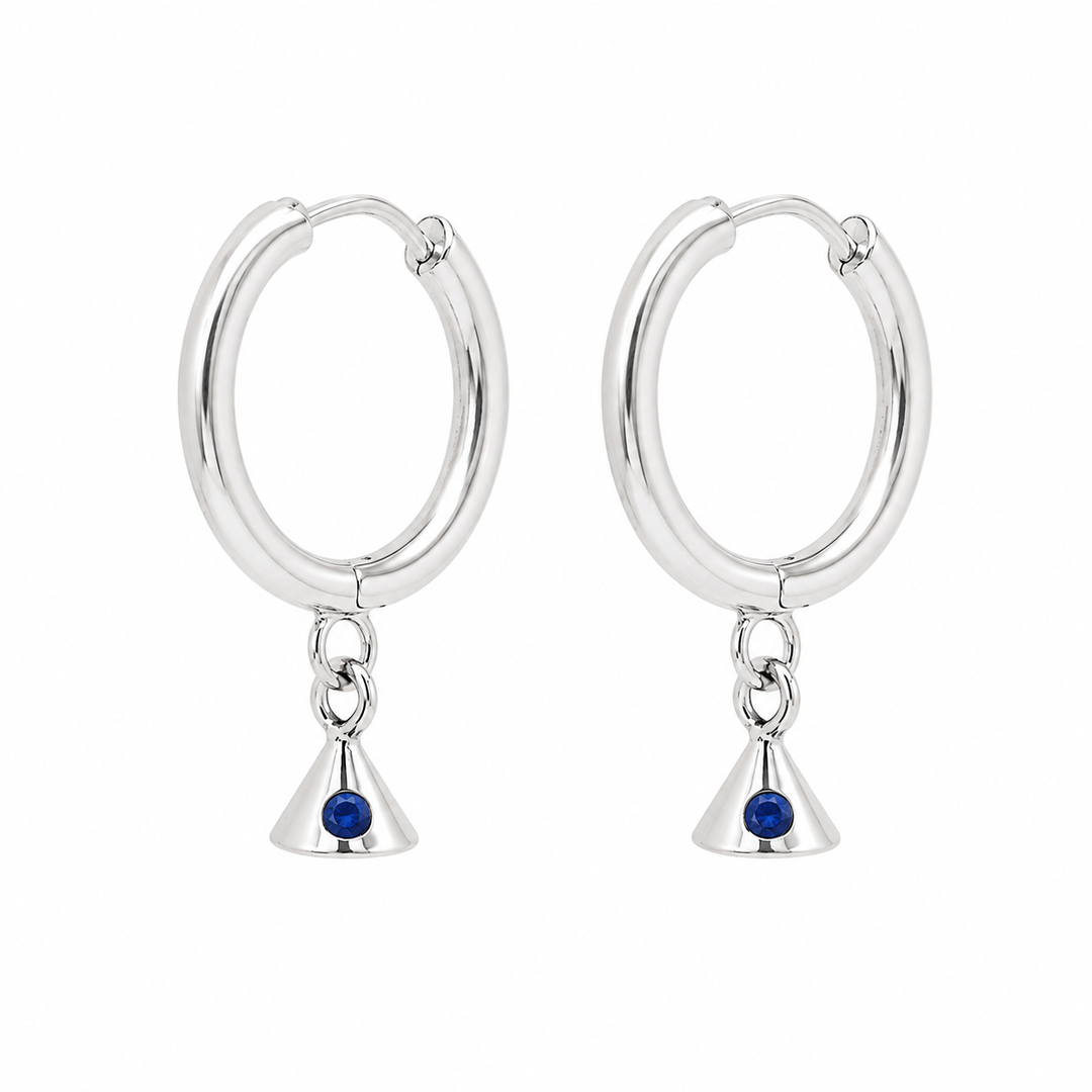 Mita | Minimalist Hoop Drop Earrings