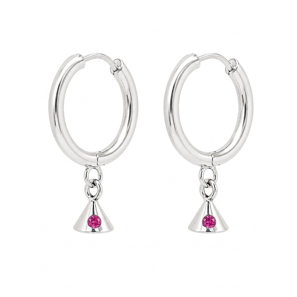 Mita | Minimalist Hoop Drop Earrings
