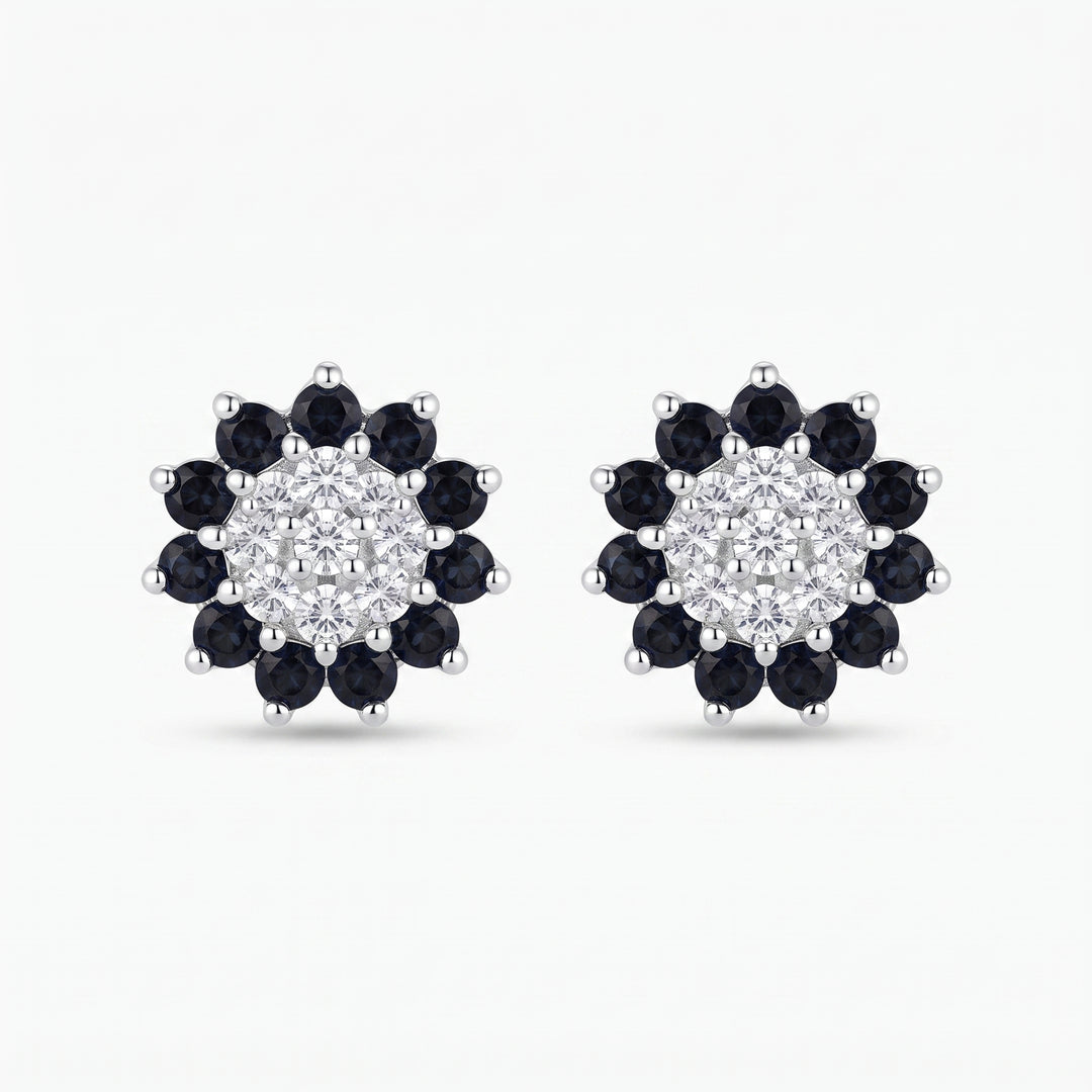 Meena | Two-Tone Floral Halo Earrings