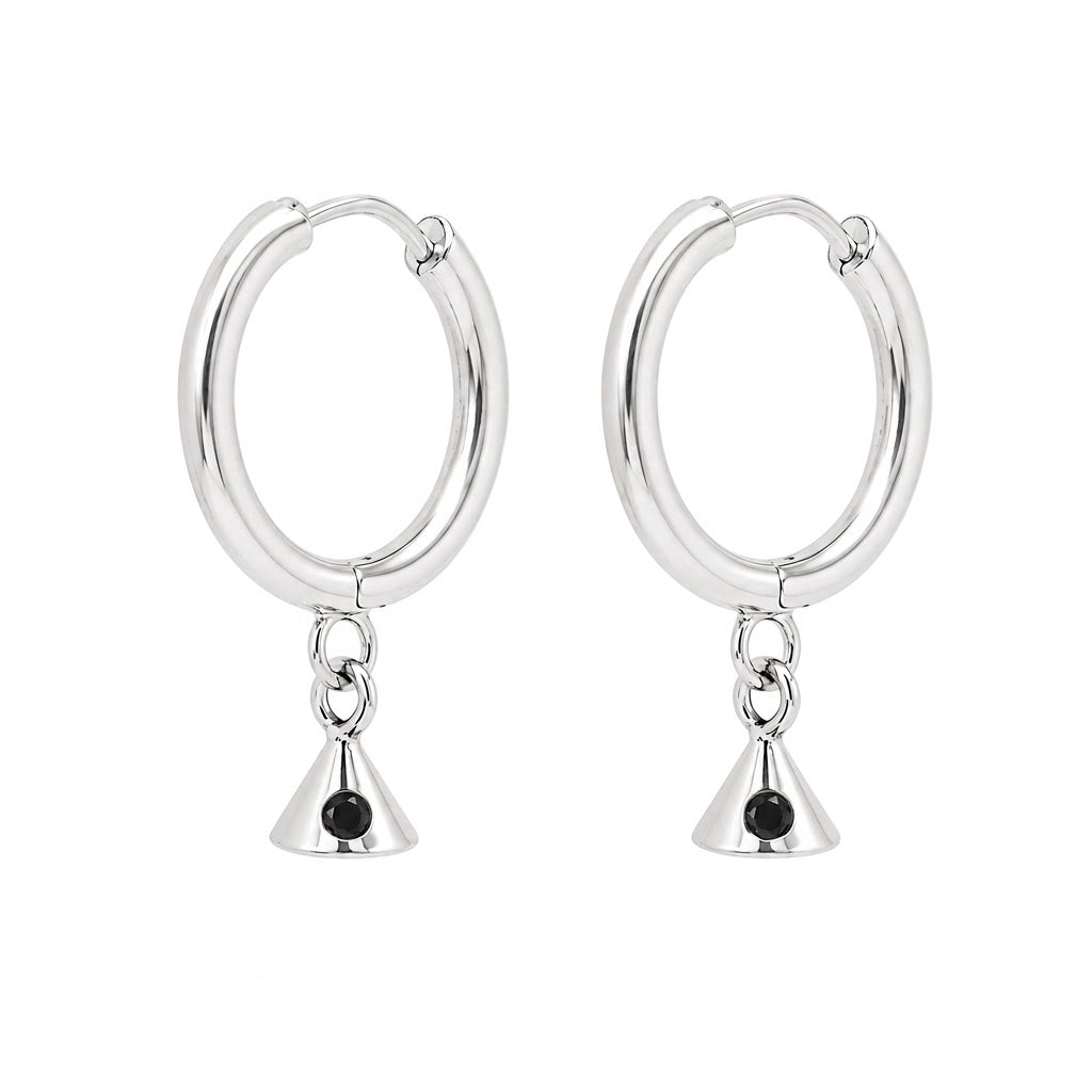 Mita | Minimalist Hoop Drop Earrings