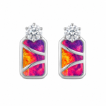 Load image into Gallery viewer, Mali | Geometric Colour-Block Earrings
