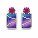 Load image into Gallery viewer, Mali | Geometric Colour-Block Earrings
