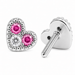 Load image into Gallery viewer, Maia | Heart Stone Earrings
