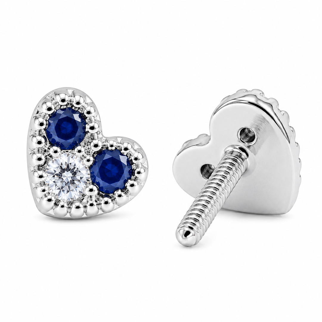 Maia | Heart Stone Earrings
